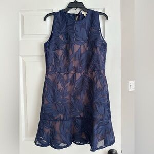 Blue Medium Floral Lace Michael Kors Dress. 30inch Waist